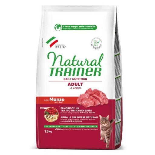 NATURAL TRAINER CAT ADULT BEEF su jautiena