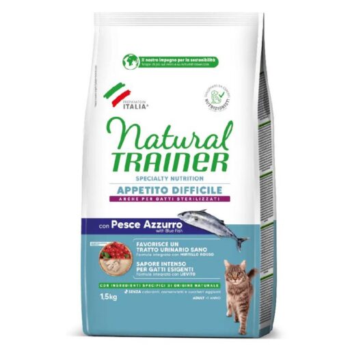 NATURAL TRAINER CAT EXIGENT BLUE FISH su melsvaja žuvimi