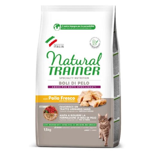 NATURAL TRAINER katėms nuo sąvėlų su vištiena