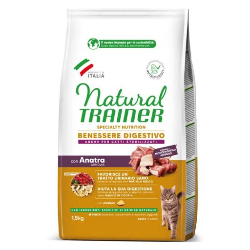 NATURAL TRAINER CAT kačių virškinimui su antiena 1.5kg