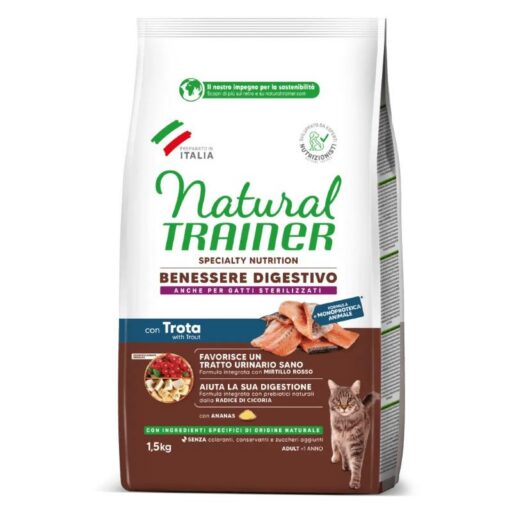 Natural Trainer CAT SENSITIVE NO GRAIN TROUT su upėtakiu