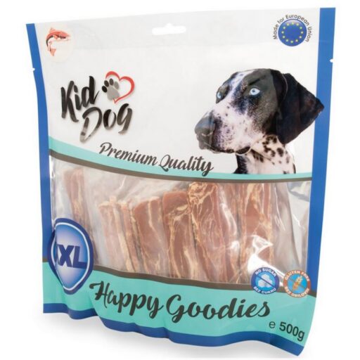 KIDDOG Stripes lašišos juostelės 500g