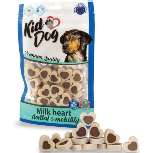 KIDDOG Dental-Mobility antienos+pieno širdelės 80g