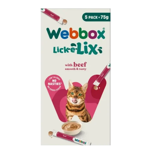 WBX Lick-E-Lix beef skysti skanėstai katėms N5 x 15 g