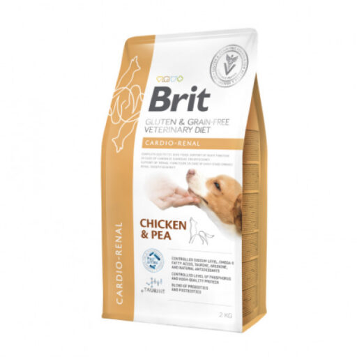Brit GF Veterinary Diets Dog Cardio-Renal sausas pašaras šunims 2kg