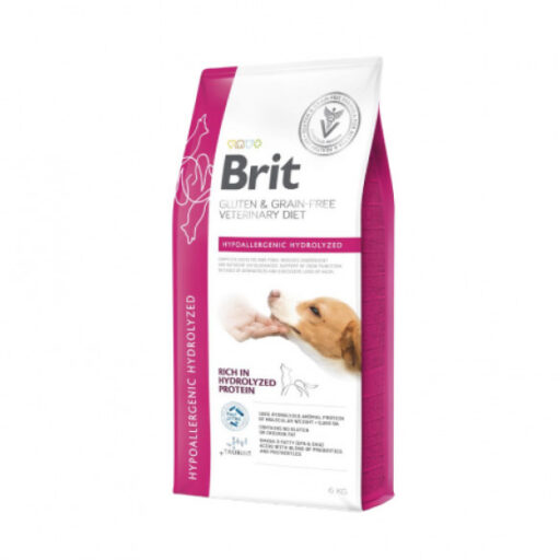 Brit GF Veterinary Diets Dog Hypoallergenic Hydrolized sausas pašaras šunims