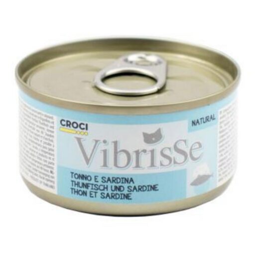 VIBRISSE Konservas Katėms Tunas Su Sardine 70g 12vnt