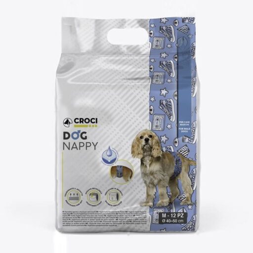 CROCI Dog Nappy sauskelnės patinėliams 12vnt
