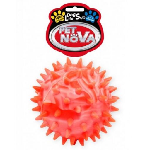PET NOVA žaislas spygliuotas guminis kamuolys 7.5cm (plūduriuoja)