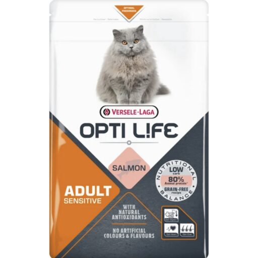 Opti Life Cat Sensitive, su lašiša