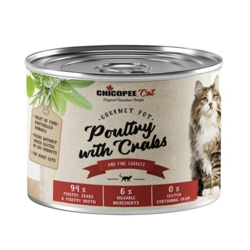 Chicopee Cat Paukštiena Ir Krabai 6x195g