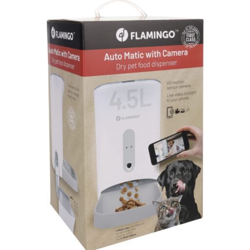 Automatinė išmanioji augintinių šėrykla su laikmačiu ir kamera šunims ir katėms