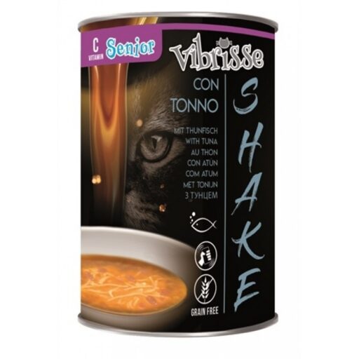 VIBRISSE Shake/Sriuba Kokteilis Senjorėms Katėms Su Tunu 135g 12vnt