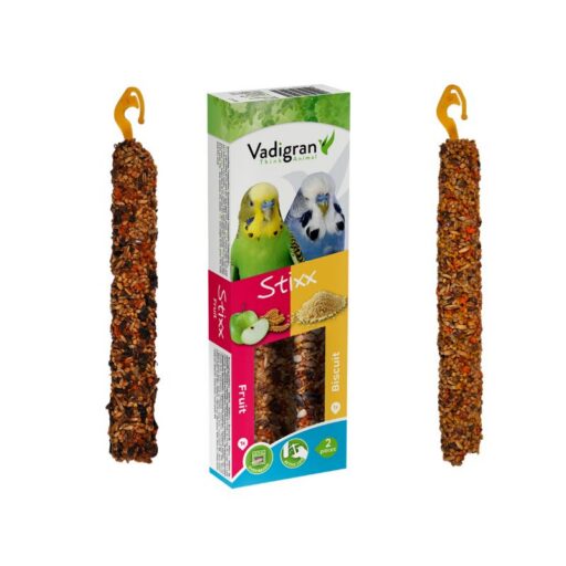 VADIGRAN Stixx Fruit-Biscuit papūgom 2 skoniai 90g