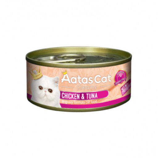 Aatas Cat Creamy konservuotas pašaras katėms Chicken&Tuna 80 g