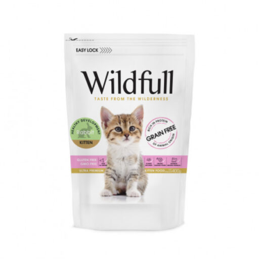 Wildfull Cat Rabbit Kitten sausas pašaras kačiukams 400 g