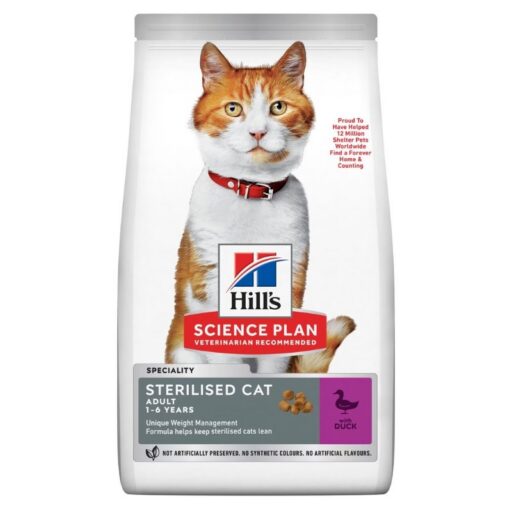Hill’s Science Plan Sterilized Cat Adult with Duck (Su antiena)