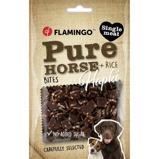 Užkandžiai Hapki Pure kubeliai su arkliena 85 g