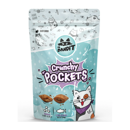 Mr. Bandit Crunchy Pockets skanėstai katėms su tunu, 40 g