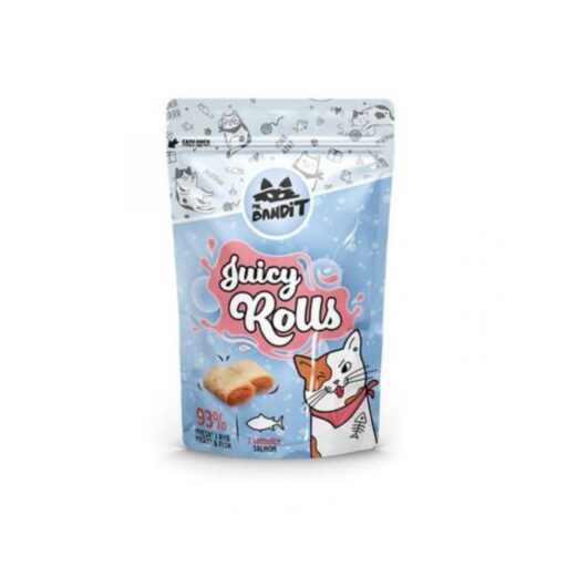 Mr. Bandit Juicy Rolls skanėstai katėms su lašiša, 40 g