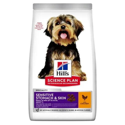 Hill’s Science Plan Sensitive Stomach & Skin, Small & Mini Canine Adult 1,5kg.