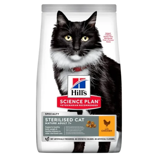 Hill’s Science Plan Sterilised Cat Mature Feline Adult (Su vištiena)