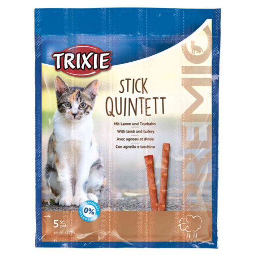 Trixie PREMIO Stick Quintett, lamb-turkey, skanėstas katėms 5x5 g