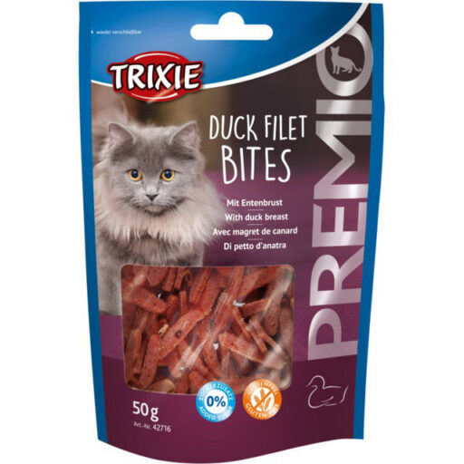 Trixie PREMIO Duck Filet Bites, skanėstas katėms antienos file kąsneliai 50 g