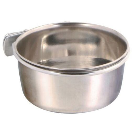 Trixie Dubenėlis paukščiams, nerūd. plienas su laikikliu 600 ml/12cm