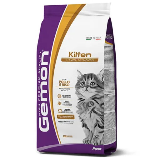 GEMON - Dry Cat Kitten su vištiena ir ryžiais