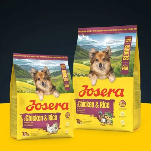 Josera Mini Senior Chicken and Rice sausas pašaras mažų veislių šunims su paukštiena, 900 g