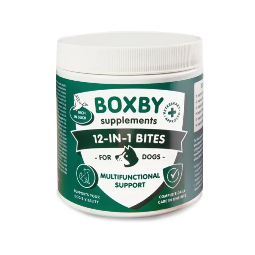 Boxby „12-in-1 bites“ kramtukai šunims visapusiškam palaikymui 240g (80vnt.)