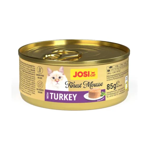 JosiCat Finest Mousse with Tutkey, paštetas katėms su kalakutiena, 85g 12vnt/24vnt