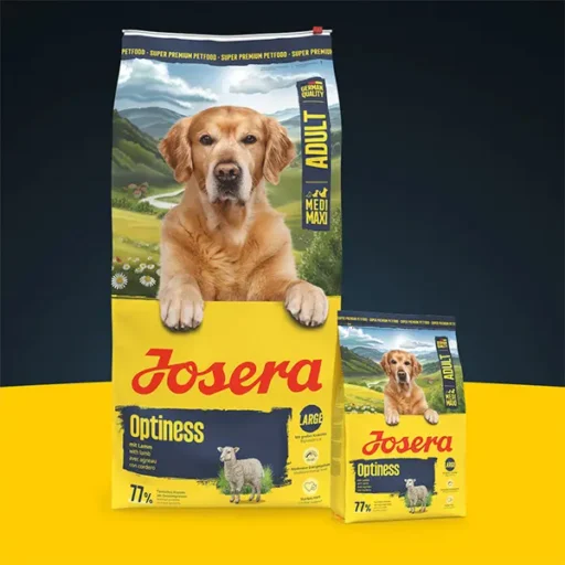 Josera Optiness sausas pašaras šunims su ėriena