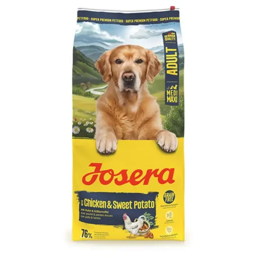 Josera Chicken and Sweet Potato M/M sausas pašaras šunims su paukštiena ir batatais, 12,5 kg