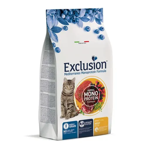 Exclusion Mono Protein Mediterraneo begrūdis pašaras katėms su jautiena