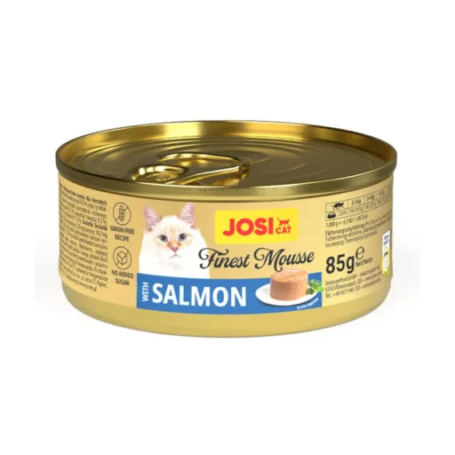 JosiCat Finest Mousse with Salmon, paštetas katėms su vištiena, 85g 12vnt/24vnt