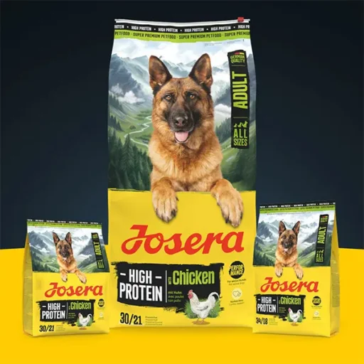 Josera High Protein Chicken sausas pašaras šunims su paukštiena