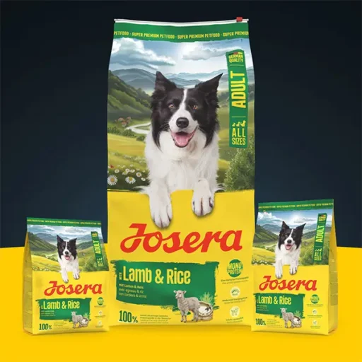 Josera Lamb + Rice A/S sausas pašaras šunims su ėriena ir ryžiais