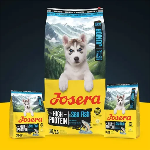 Josera High Protein Junior Sea Fish sausas pašaras jauniems šunims su žuvim