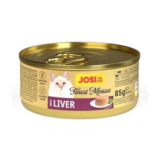 JosiCat Finest Mousse with Liver, paštetas katėms su kepenėlėm, 85g 12vnt/24vnt