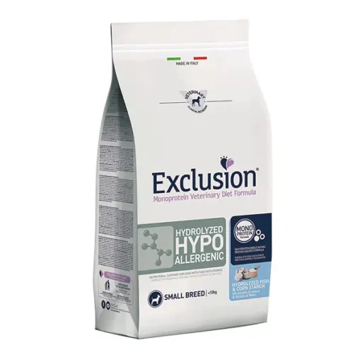 Exclusion Hypoallergenic sausas pašaras mažų veislių šunims su žuvimi, S, 2 kg