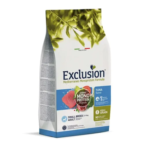 Exclusion Mono Protein Mediterraneo sausas pašaras mažų veislių šunims su tunu