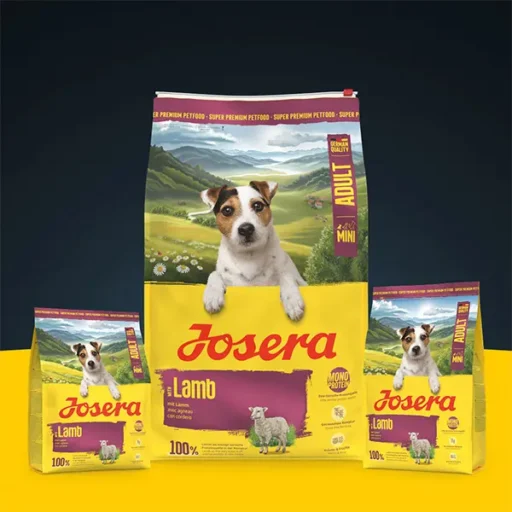 Josera Mini Lamb begrūdis sausas pašaras mažų veislių šunims su ėriena