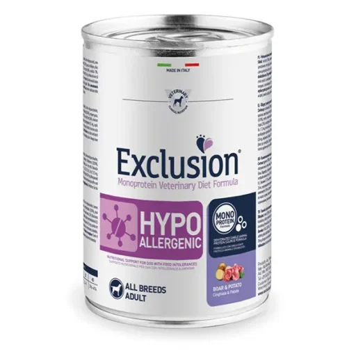 Exclusion Hypo konservuotas pašaras šunims su šerniena ir bulvėmis