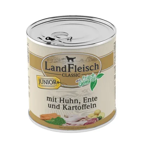 Landfleisch konservai šuniukams, vištiena, antiena, bulvės, 800g 6vnt/12vnt