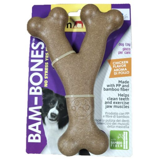 GimDog Bam-Bones bambukinis kaulas (vištienos skonio) 13,3cm