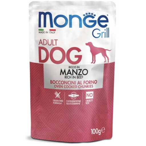 Monge Grill konservuotas pašaras šunims su jautiena 100g