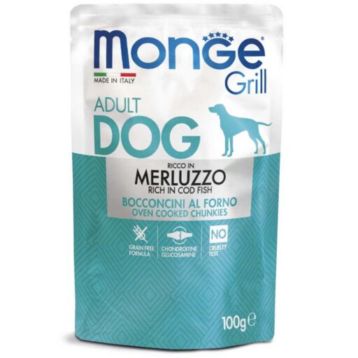 Monge Grill konservuotas pašaras šunims su menke 100g