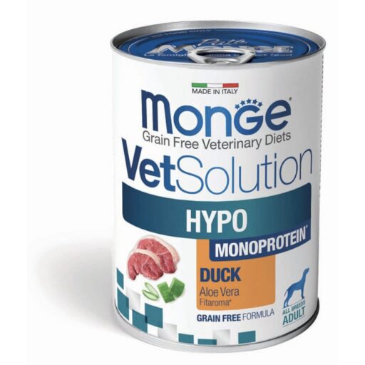 Monge VetSolution Dog Wet HYPO MONO Duck 400g